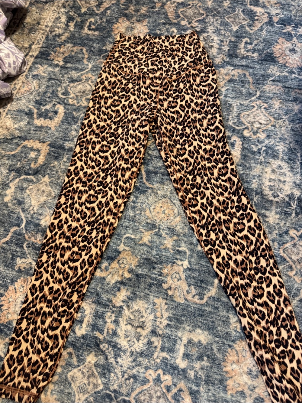High-Waist Leopard Print Skinny Leggings - Brown/Black